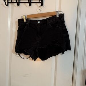 Aerie Black Jean Shorts